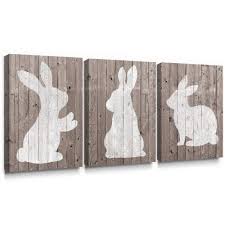 Get museum quality results with our complimentary retouching to correct color, red eye and sharpen images. Sumgar Rustic Wall Art Bedroom 3 Piece Animal Pictures White Rabbit Canvas Prints Artwork 12x16 Inch Buy Online In Belize At Belize Desertcart Com Productid 106762615