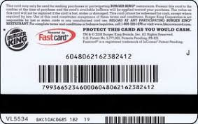 Or you can order a plastic gift card and have it shipped. Gift Card Crown Card Burger King United States Of America Burger King Col Us Buki 002 Vl5534