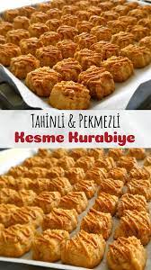 agizda dagilan tahinli pekmezli kesme kurabiye tarifi videolu nefis yemek tarifleri 2021 yemek tarifleri kurabi ye yiyecek ve icecek