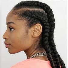 4 Cornrows On Natural Hair With Extensions Cornrows Natural Hair Natural Hair Styles Natural Hair Extensions