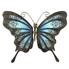 Butterfly accessories add life and color to any garden themed girl's bedroom walls or ceiling. Buy Liffygift Metal Butterfly Wall Decoration Outdoor Fence Art Hanging Glass Decorations For Garden Patio Or Bedroom Online In Turkey B0888432qb