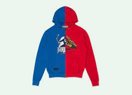 Off White X Midnight Studios Split Hoodie Blue Red Premier Hype