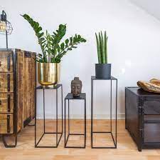 Trio Metal Plant Stand With High Square Rack Flower Holder Kimisty Metal Plant Stand Decor Decor Display