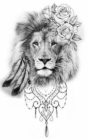 As you can see in our video, i hope you like our video. Lion And Rose Tattoo Drawing Peepsburgh