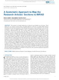 Feb 22, 2021 · imrad structure is a way of structuring a scientific article. Pdf A Systematic Approach To Map The Research Articles Sections To Imrad