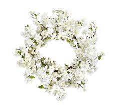 Wholesale flowers and bulk flowers for diy weddings and events. Faux Cherry Blossom Wreath Pottery Barn