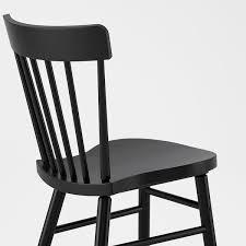 Skogsta Norraryd Acacia Black Table And 6 Chairs Ikea In 2020 Black Kitchen Chairs Chair Ikea