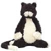 Jellycat bunglie kitten cat comforter large soft toy beige brown striped shaggy. 1