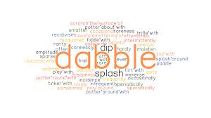 Early examples appear to be northern english; Dabble Synonyms And Related Words What Is Another Word For Dabble Grammartop Com