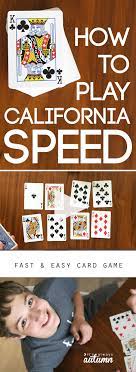 How To Play California Speed Easy Card Game It S Always Autumn Fun Card Games Card Games For Kids Easy Card Games