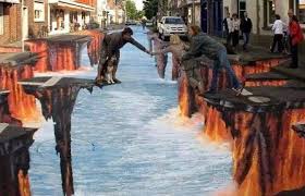 Lukisan 3d di aspal jalan. Lukisan 3d Di Jalan Raya Cikimm Com