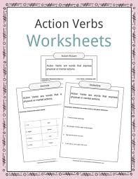 Part of a collection of free grammar worksheets from k5 learning; Action Verbs Worksheets Examples Sentences Definition For Kids
