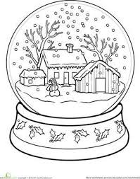 Schneekugel Malseite Artsycraftsymom Kids Art Craft Creative Activities Schneekugel Weihnachtsmalvorlagen Weihnachten Zeichnung