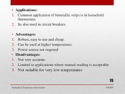 The thermostat is mechanical equipment. Mechanical Temperature Measuring Devices And Their Applications