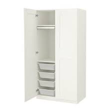 Pax Bergsbo Kledingkastcombinatie Wit Frosted Glas 100x60x236 Cm Ikea Hvit Ikea Pax Ikea