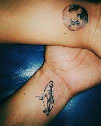 Howl At The Moon Matching Couple Tattoos Matching Tattoos Couple Tattoos