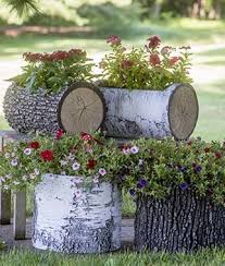 3 wood log with flowers ideas design 2019 subscribe and share if you like,and comment what you like! Surreal Faux Log Planters Large Log Planter Vintage Garden Decor Garden Planters