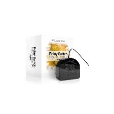 Double relay switch is set by default to operate with momentary switches (i.e. Fibaro Z Wave Relay Module 1x2 5 Kw Bias Ltd