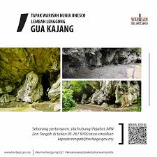 Gunung mulu diisytiharkan sebagai salah satu tapak warisan dunia pada tahun 2000. Gua Kajang Lenggong Perak Tapak Warisan Dunia Unesco