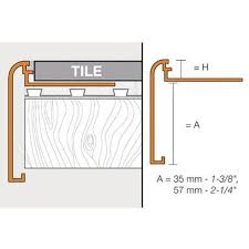 Schluter Rs80abgb39 Rondec Step Stair Nosing Profile For 5 16 Inch Thick Tile 1 1 2 Inch Face Height 8 2 1 2 Inch Length Stair Nosing Tile Stairs Joinery Details