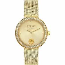 Low to high sort by percent off. Versus Versace Vspen0819 Damen Lea Gold Ton Armbanduhr Ebay