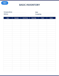 Free Basic Inventory Template Word Doc Excel Apple Mac Pages Apple Numbers Inventory Printable Templates Inventory