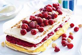 raspberry mango macadamia vacherin recipe food desserts yummy food