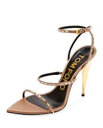 Tom Ford Embellished Pointed Toe Sandals Sandals Heels Tom Ford Shoes Womens Fashion Shoes