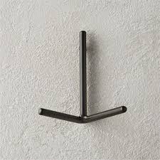 Just a small, very lightweight day backpack that was empty. Free Shipping Shop Print Black Hook 3 Sided Iron Prong Angles A Space Saving Spot For Coats Keys Jew Black Wall Hooks Metal Wall Hooks Modern Wall Hooks