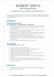 Maybe you would like to learn more about one of these? Game Designer Resume Samples Qwikresume