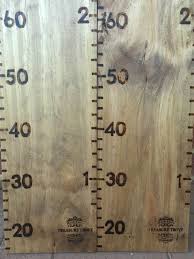 Childrens Timber Wooden Height Chart Metric And Imperial Cm