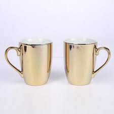 Devnow Porcelain Gold Dust 2pc Mug Set 360ml A Royal Treat For The Eyes These Gorgeously Golden Hued Mugs Serve As The Perf Mugs Mugs Set Moscow Mule Mugs