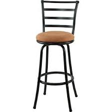 Mainstays 29 Ladder Back Barstool Black Finish Beige Walmart Com Bar Stools Swivel Counter Stools Black Bar Stools