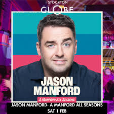 Jason Manford returns to Stockton Globe tonight with his latest tour 'A  Manford All Seasons' 👏 Show times are as follows- ➡️The LINK Bar doors  open 6pm ➡️Doors open 6:30pm ➡️Act one