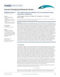 Pdf The Spatial Temporal Variability Of Air Sea Momentum