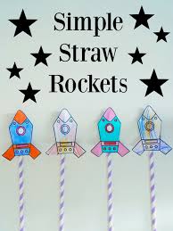 Simple Straw Rockets Free Printable Alice Amelia Preschool Education Rocket Craft Straw Rocket