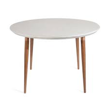 A round, wood table by pierre is a great option for a small dining room area. Manhattan Comfort Utopia 45 28 Round Dining Table In Off White The Home Depot Canada