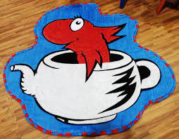 Fish In Teapot Cuddle Rug The Cat In The Hat Cuddle Room Intl Quilt Market Spring 2012 Cool Rug Dr Seuss Room Decor Dr Seuss Nursery
