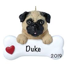 Black And Tan Pug Pug Personalized Ornament Made To Look Just Like A Miniature Version Of Your Very Own Tan And Black Pug This Puppy Ornam Personalized Ornaments Your Pet Pugs
