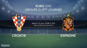La sélection espagnole évoluera, au cours du tournoi, dans le groupe d, aux côtés de la turquie, de la république tchèque. Euro 2016 Match Croatie Espagne L Express