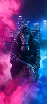 Hoodie Guy Mask Man Wallpaper Iphone Wallpaper For Guys Joker Iphone Wallpaper Gas Mask Art