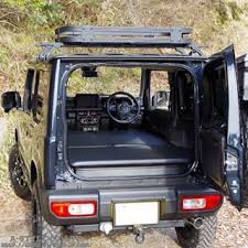jb64w a style original full flat bed kit which is lighted up in chaoyang after sleeping on the newjimny jimny newjimny jb64 jimnya アウトドア ルーフラック 新型ジムニー