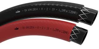 Hose for fire-fighting reels - Black matt or red colour.