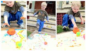 See more of sensory activities for kids on facebook. Painting With Eggs Rolling Balls