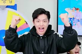 Btob S Youngest Member Yook Sungjae Is Now The Group S Leader On March 21 The Group Held A Broadcast On V Live And Played A Game Ag Btob Sungjae Yook Sungjae