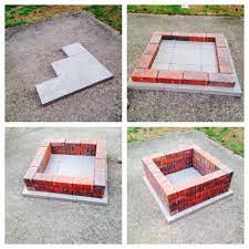 Also can be used invidually for baking multiple foods. Diy Firepit 70 Regular Sized Bricks Stacked 5 High 9 Square Concrete Stepping Stones All Under 50 To Ma Brick Fire Pit Fire Pit Decor Cinder Block Fire Pit