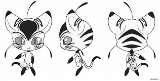 Coloring Pages Kwami Miraculous Ladybug And Cat Noir Print Free
