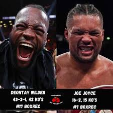Deontay Wilder vs. Joe Joyce for...