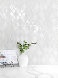 A wide variety of rhomboid tiles options are available to you, such as project solution capability, material, and warranty. Elegant White Rhomboid Backsplash Tile Backsplash Com