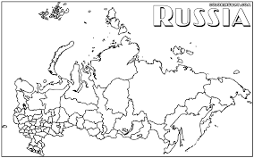Russian Map For Coloring Coloring Pages Russia Map Map